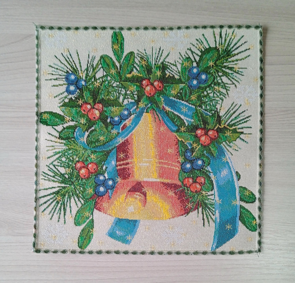 Набор декоративных гобеленовых салфеток Колокольчик 6шт 26х25 см