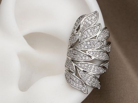 Кафф "Leaves" 28,5мм, со стразами