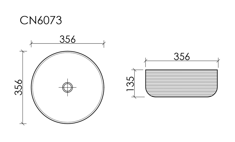 Раковина Ceramica Nova Element 36 см CN6073MDH темный антрацит матовый