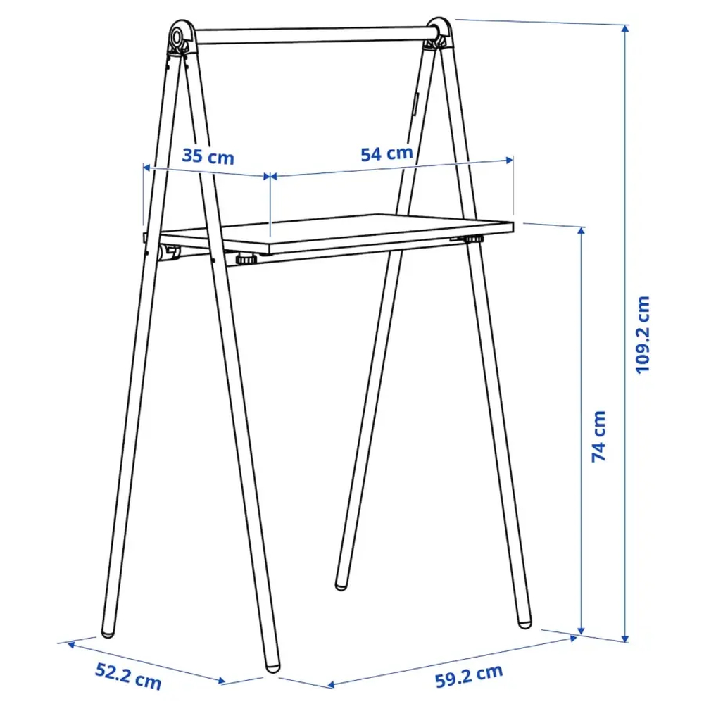 Стол складной - IKEA BJÖRKÅSEN/БЬЕРКОСЕН/БЬЁРКОСЕН ИКЕА, 35х59х110 см, белый