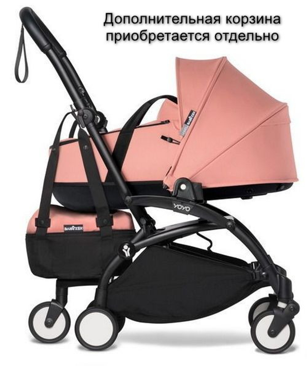 Коляска для новорожденных Stokke YOYO3 Newborn Shell 0+ рама чёрная Black Ginger