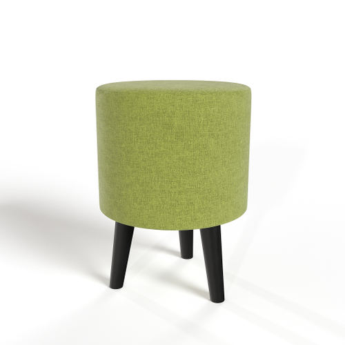 Пуф круглый на трёх высоких ножках Фантазёр D-7 (Зелёный) в офис, дом, салон красоты, прихожая, гостиная, на кухню, в кафе, в зону ожидания, в коридор, к туалетному столику. Банкетка, подставка.