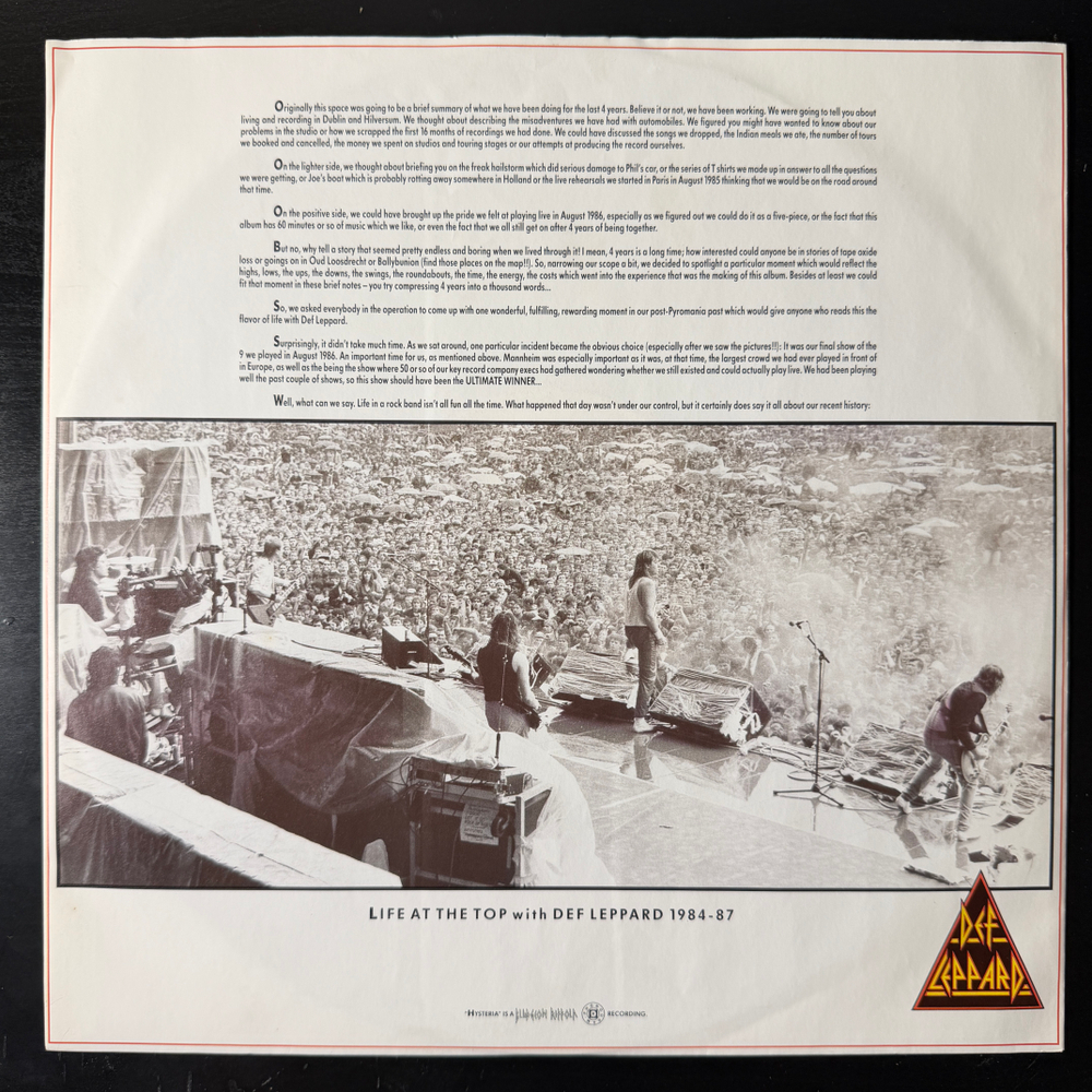 Def Leppard ‎– Hysteria (Голландия 1987г.)