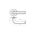 Ручка раздельная K.XL62.TOR (TOR XL) SSC-16 сатинированный хром