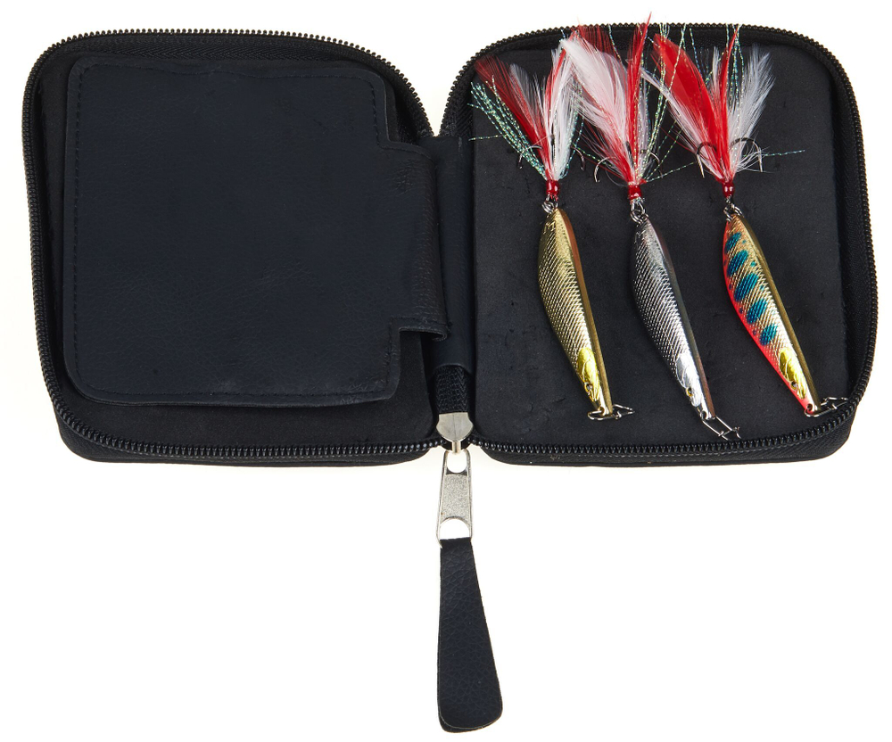 Чехол для приманок Lucky John ECO LEATHER 13×10 см