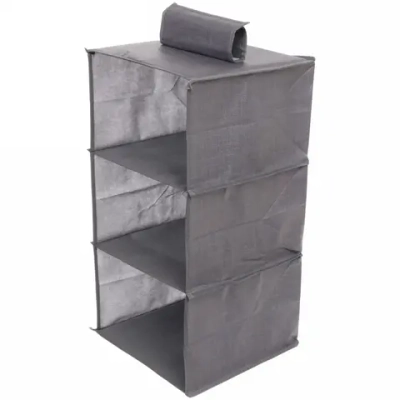 Кофр - органайзер подвесной «ФЛЭТ», цвет темно - серый, 3 отделения, 30*30*60см