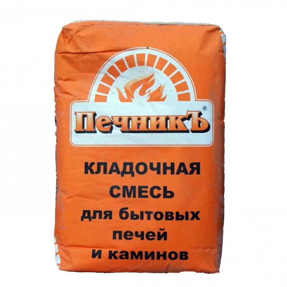 Кладочная смесь жаростойкая для печей и каминов Печникъ 18 кг