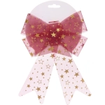 Бант на ёлку «Звёздный день» 17*23 см, Красный