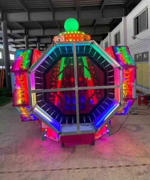 Банджи-батут «Неоновый калейдоскоп», 4-местный, 4,5×4,5×4,5 м