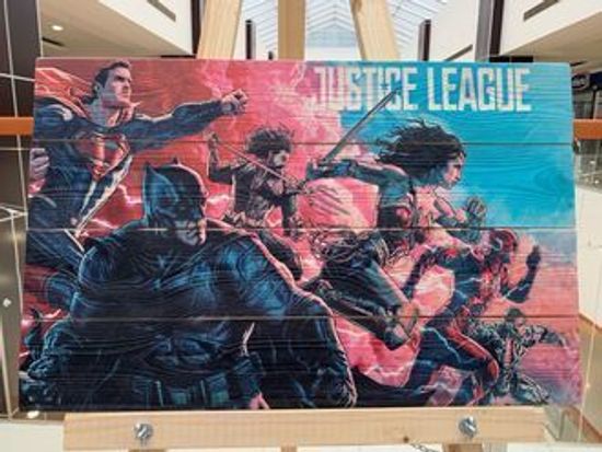 Картина на досках Лига Справедливости (40х60см)