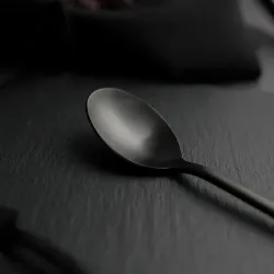 Ложка столовая 19,5 см матовая черный цвет Black Sapporo PVD P.L. - Davinci [12]