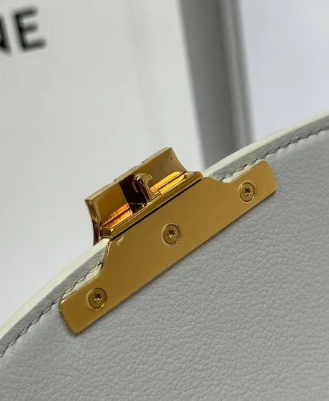 Сумки CELINE MEDIUM NINO из блестящей телячьей кожи белый