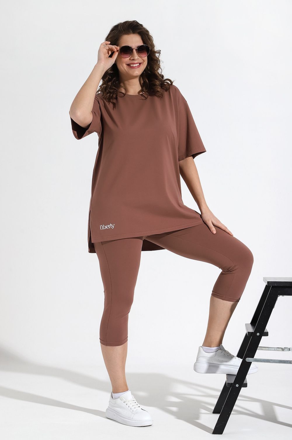 Костюм Стильная леди Виотекс КОРИЧНЕВЫЙ