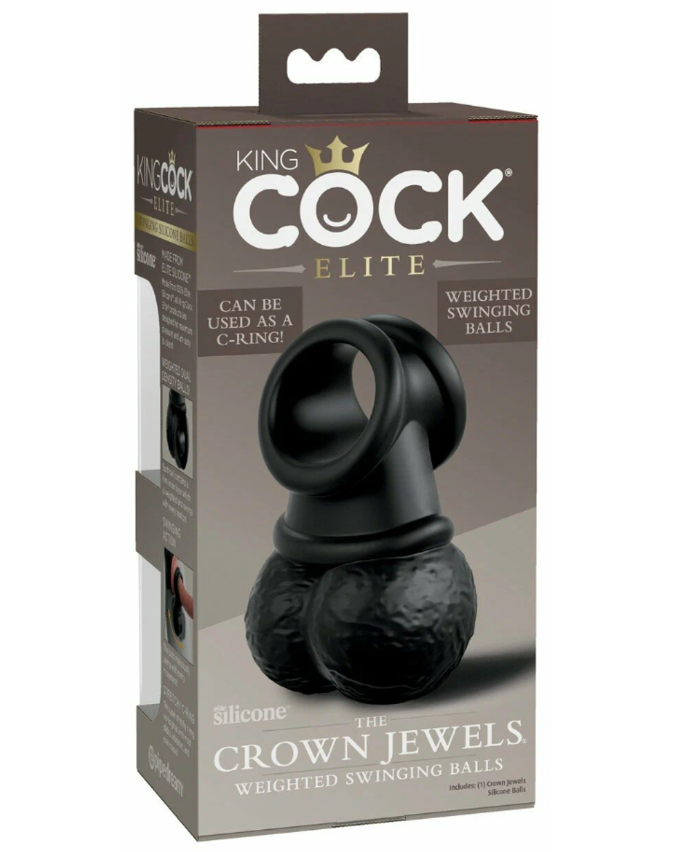 Эрекционное кольцо Pipedream The Crown Jewels с мошонкой c утяжелителем