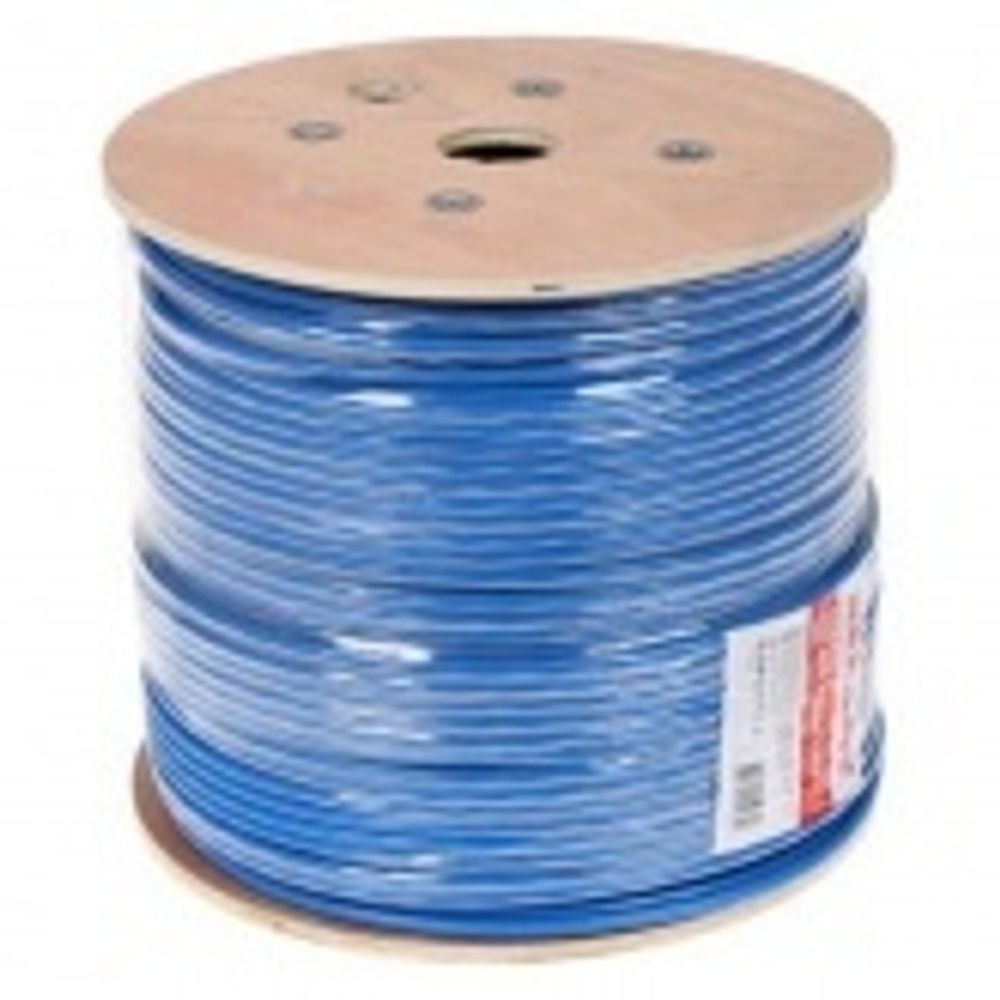 Кабель витая пара экранированный FTP 4PR 23AWG cat 6 CU синий 8 жил [305м] Rexant (провод для интернета) 01-0147