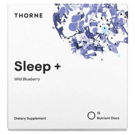 Thorne, Effusio, Sleep+, дикая голубика, 15 растворимых дисков с питательными веществами