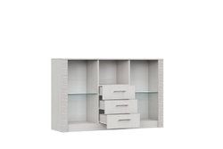 Комод - витрина "Гамма 20" Ясень анкор  светлый, Сандал светлый