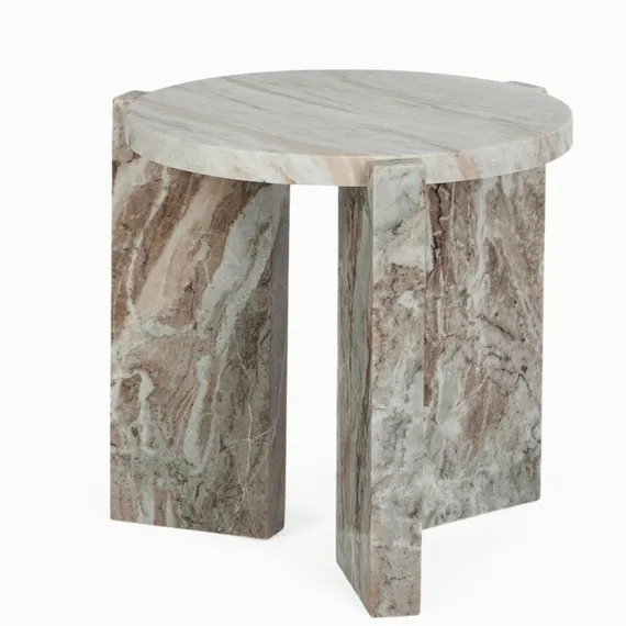 Кофейный стол Yvonne Ø45х45 см, индийский мрамор