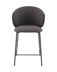Стул полубарный Блейз велюр серый, каркас серый