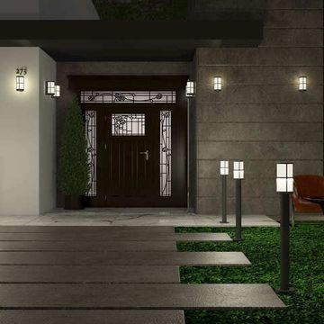 Уличный настенный светильник 370775 темно-серый Zebra Novotech