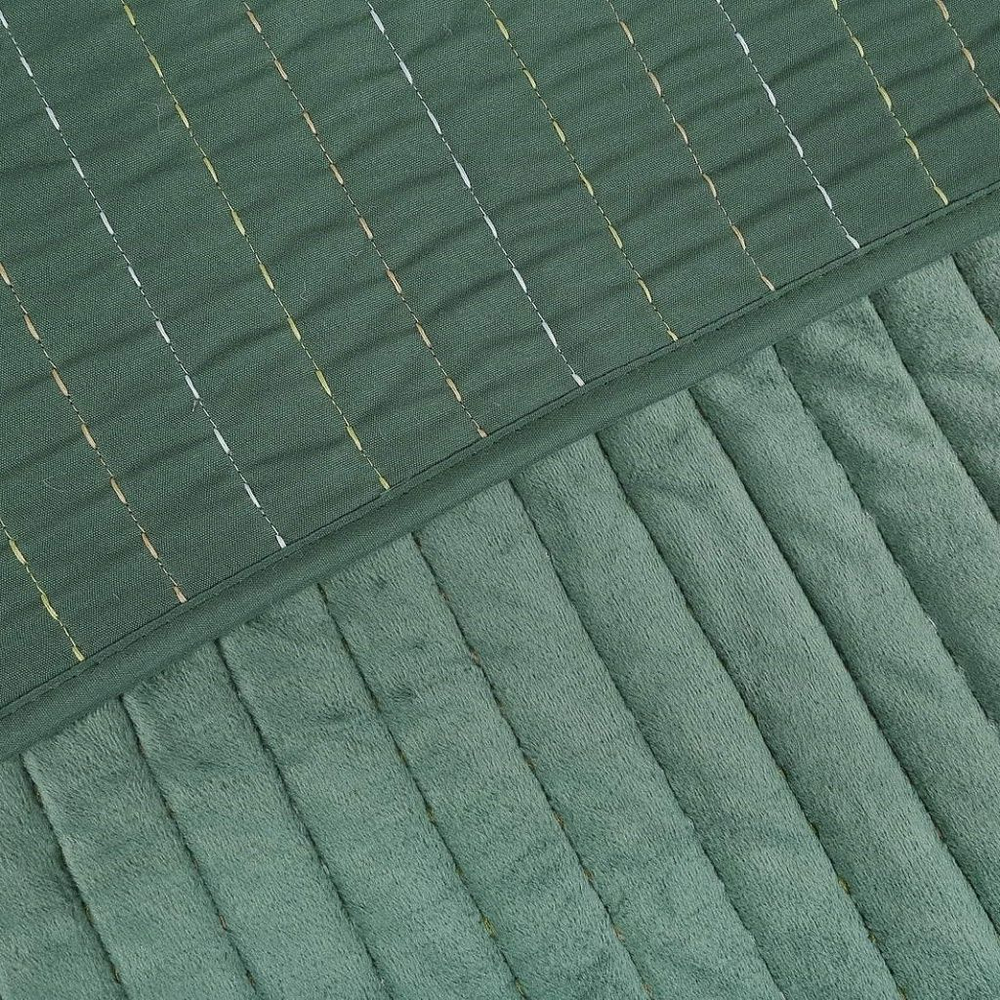 Покрывало 230х250  и 2 наволочки Sofi De MarkO Вельмонт зеленое Китай вид