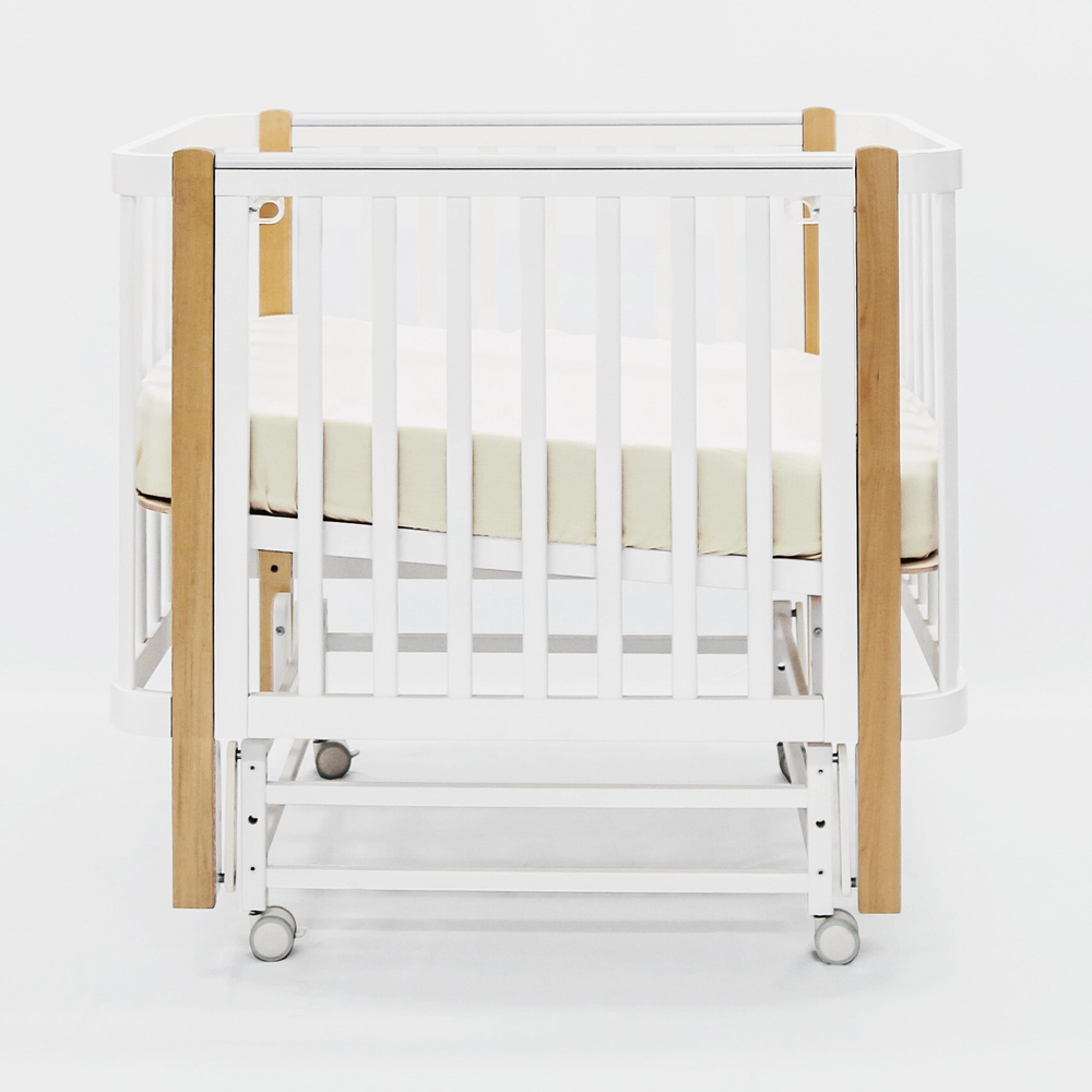 Детская кровать Antemi Terra Light New с маятником, Белый/Дерево