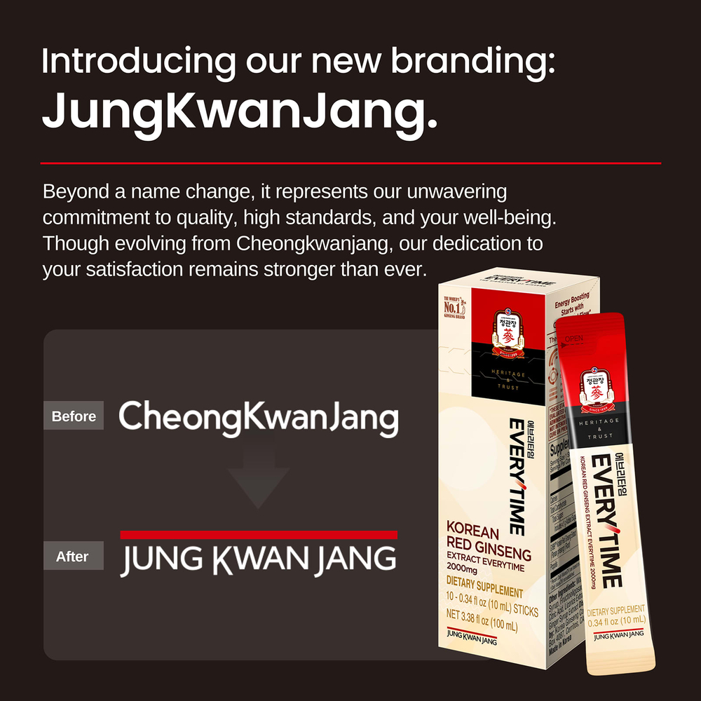 JungKwanJang, Экстракт корейского красного женьшеня, на каждый прием, 10 стиков по 10 мл (0,34 жидк. Унции)