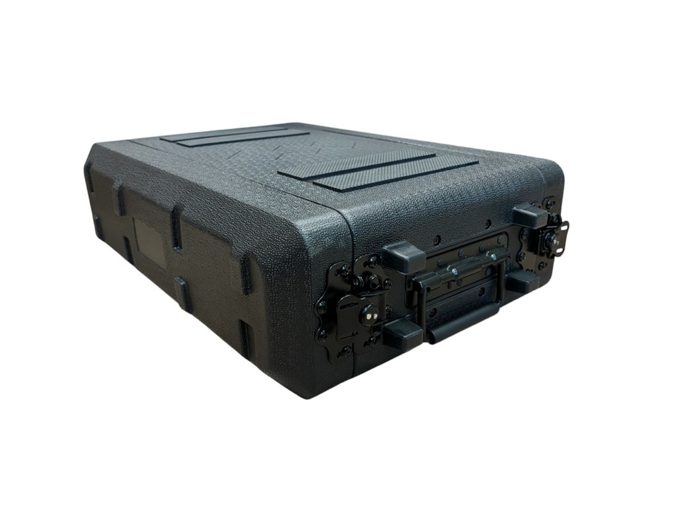 Короткий рэковый кейс 2 юнита 260мм LDPE +сумочка+ложемент в крышке| LDPE RACK2U260 | Внутр. размеры 485*240*100мм