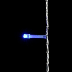 Светодиодная гирлянда 200 разноцветных LED ламп с RGB светодиодом, 20 м., 24V., черный силиконовый провод, IP65, Beauty Led (EST200-10-1RGB)