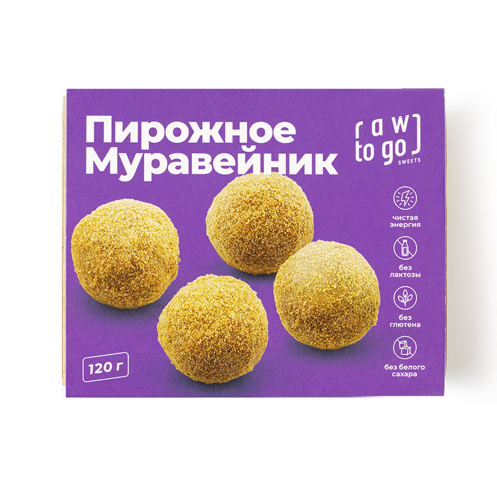 Песочное печенье "Муравейник" без глютена Raw to Go, 120 г