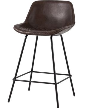 Стул полубарный Деймон экокожа коричневый