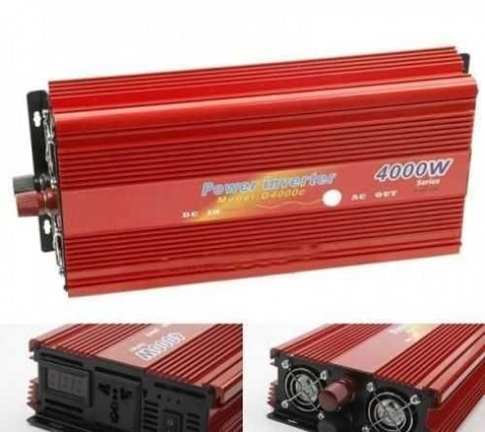 4000W (24V) / Инвертор (24 вольта) напряжения LaiRun 24-220V 4000W (24 вольта) (д40ш21в10)вес 3,000