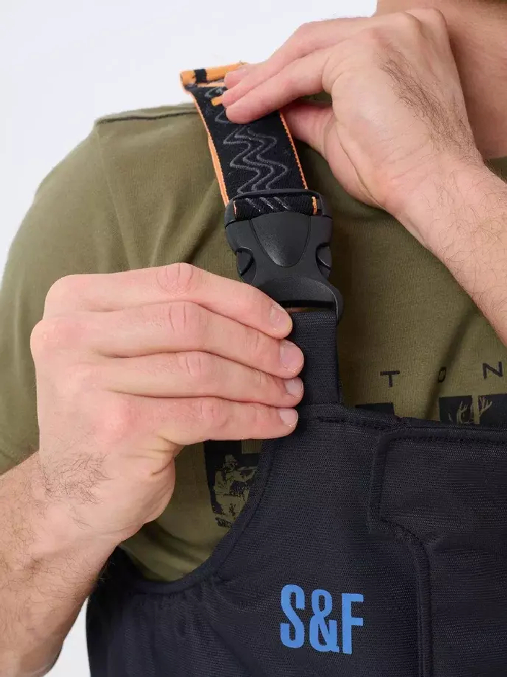 Костюм-поплавок TritonGear S&F Skif -40 (Таслан), Полукомбинезон, Черно-оранжевый