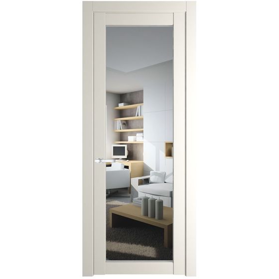 Межкомнатная дверь эмаль Profil Doors 1.1.2PD перламутр белый стекло прозрачное