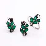 Серьги Цветок Серебра