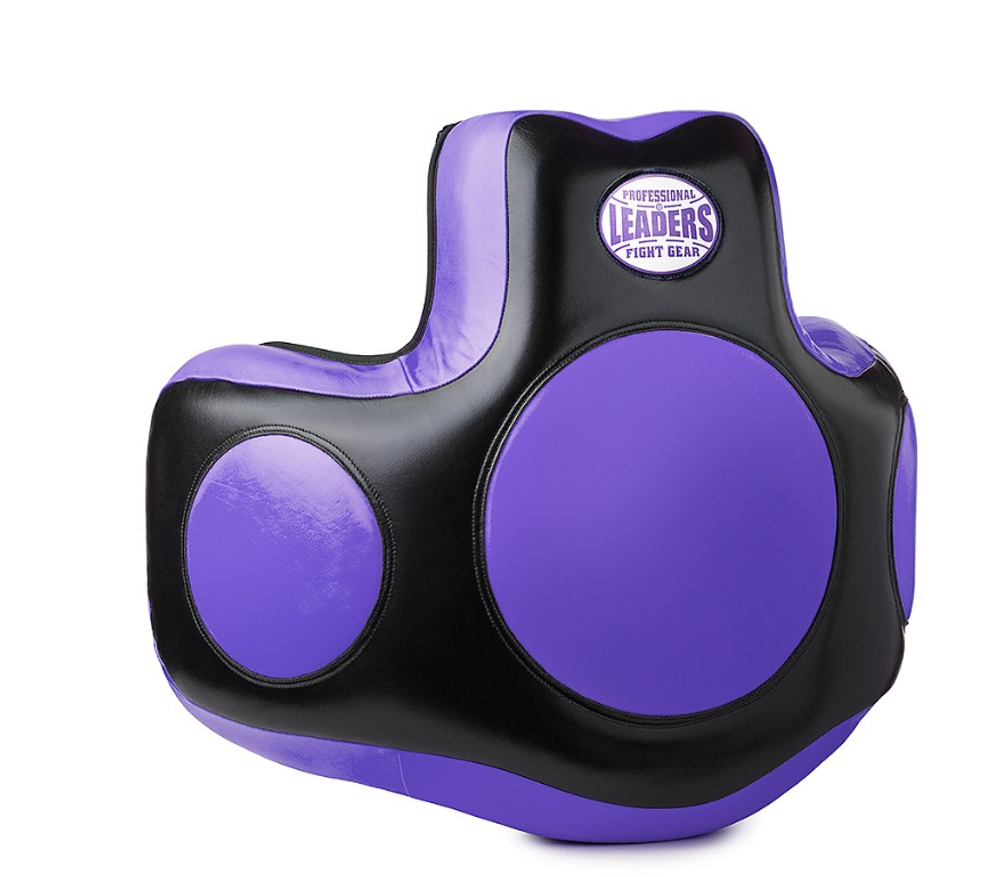 Тренерский жилет LEADERS BK/PUR (ONE, кожа, черный/фиолетовый)