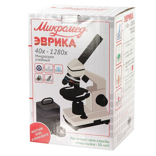 Микроскоп школьный Эврика 40x-1280x в текстильном кейсе