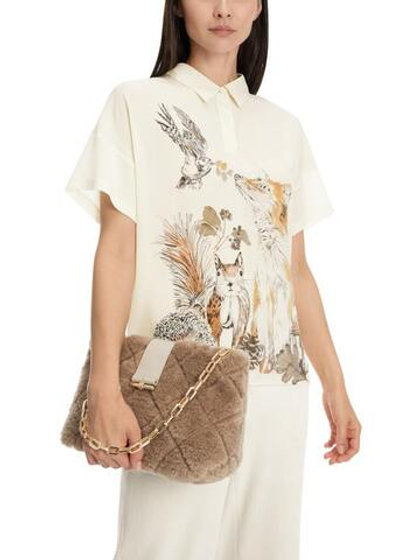 Marc Cain Блуза свободная с акварельным принтом