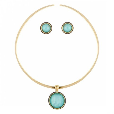 Комплект Possebon Pearl Blue Sky Agate S9514.21 B/G