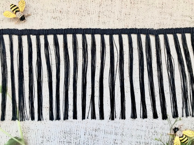 Тесьма текстиль бахрома, ш. 12 см, тёмно-синий