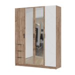 Орегон ШК 04 Шкаф 4х-створчатый МДФ Белый супермат