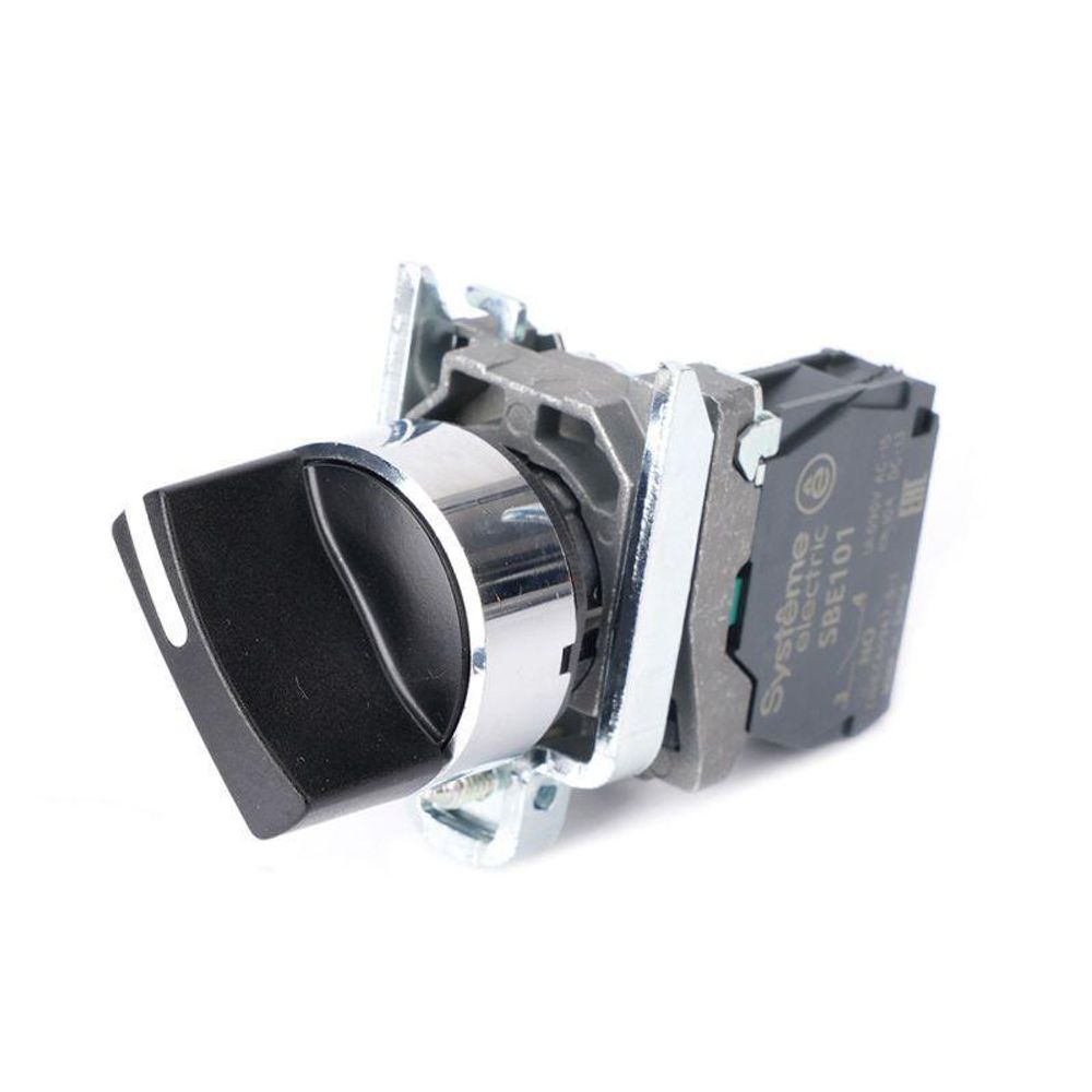 Переключатель модульный SB4 в сборе 22мм 2поз. с фиксацией 1НО SE SB4BD21 Переключатель модульный SB4 в сборе 22мм 2поз. с фиксацией 1НО SE SB4BD21