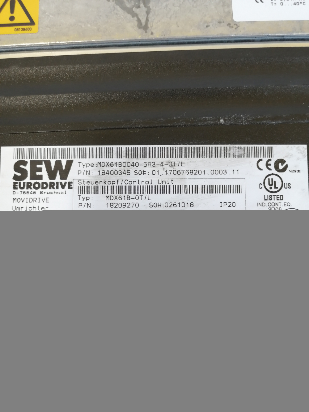 SEW Eurodrive MDX61B0040-5A3-4-0T/L+MDX60A0040-503-4-00L с хранения