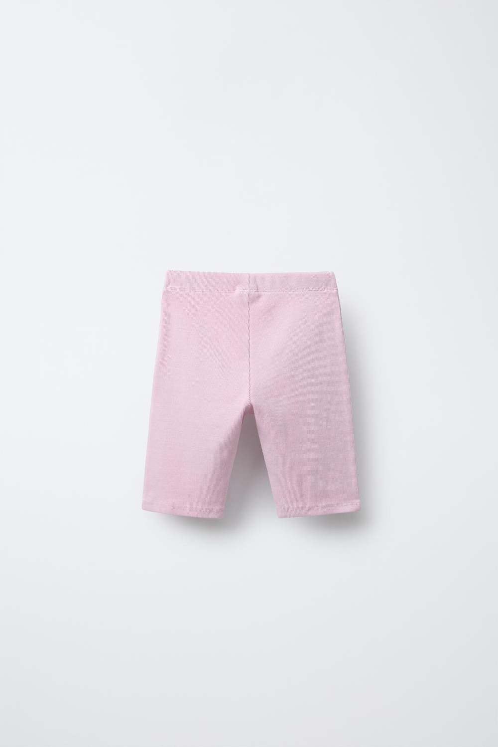 ZARA ШОРТЫ-ВЕЛОСИПЕДКИ В РУБЧИК С ЭФФЕКТОМ ПОТЕРТОСТИ, ЛИНЯЛЫЙ РОЗОВЫЙ