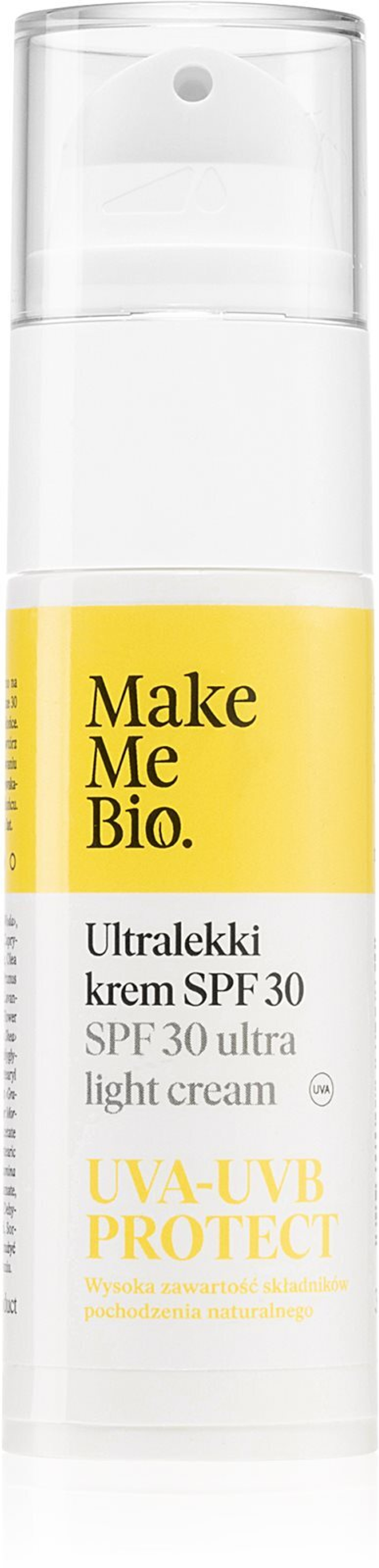 Make Me BIO UVA-UVB Protect - легкий крем с фильтрами UVA и UVB /  SPF 30 30  ml  / GTIN 5903111374082