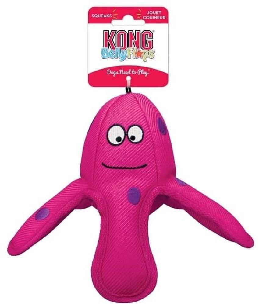 Kong игрушка для собак Belly Flops Осьминог 19 х 17 см