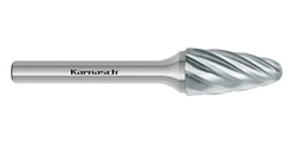 Борфреза твердосплавная Karnasch форма G, 3х14х3х38 мм, насечка HP-7 по алюминию, без покрытия, арт. 11.3065-015