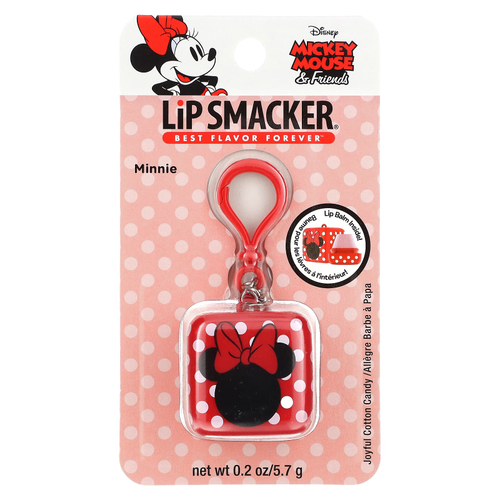 Lip Smacker, Disney, Микки Маус и его друзья, бальзам для губ, Минни, веселая сладкая вата, 5,7 г (0,2 унции)