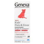 Genexa, Kids 'Pain & Fever, для детей 2–11 лет, органическая голубика, 160 мг, 118 мл (4 жидк. Унции)