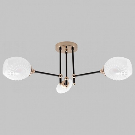 Люстра на штанге Imex MD.4144 MD.4144-3-S-BK+FGD